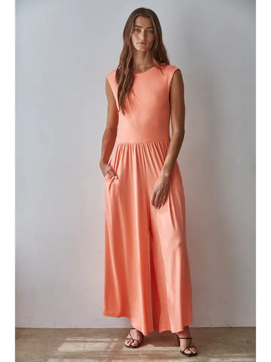 Penelope Jumpsuit in Coral