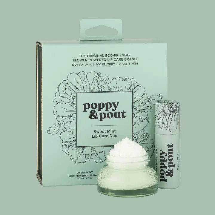 Poppy & Pout Sweet Mint Lip Care Duo