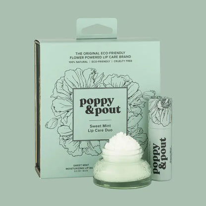Poppy & Pout Sweet Mint Lip Care Duo