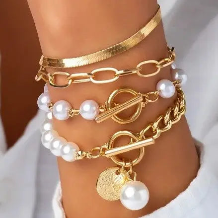 Chunky Pearl Bracelet Stack