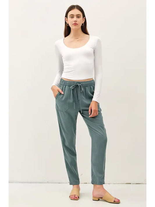 Tencel Tapered Pant in Spruce