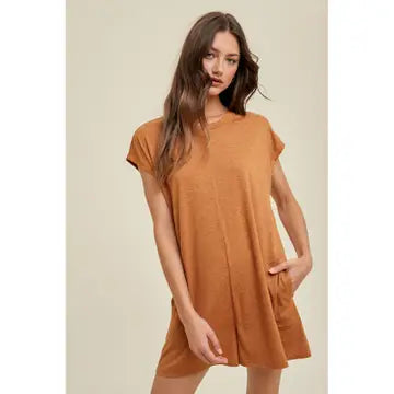 Melange Knit Romper