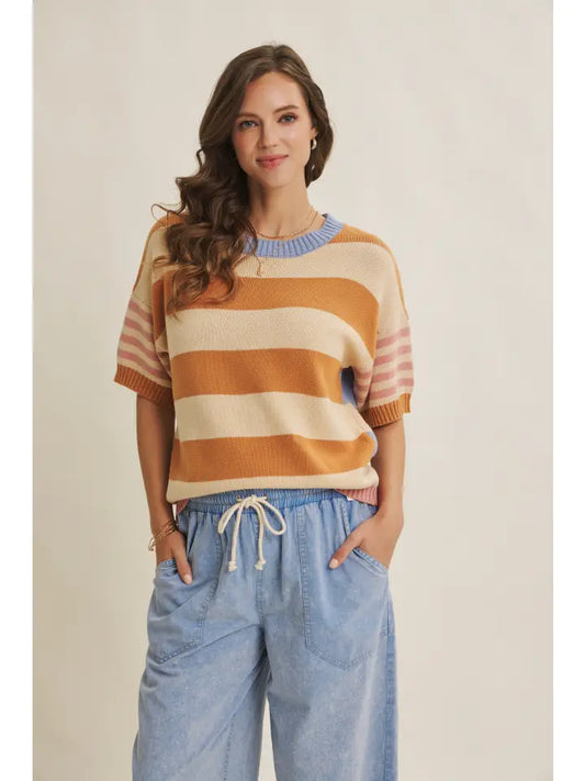 Maya Sweater Top in Pink