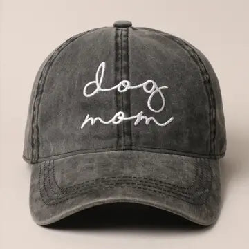 Dog Mom Cap in Black