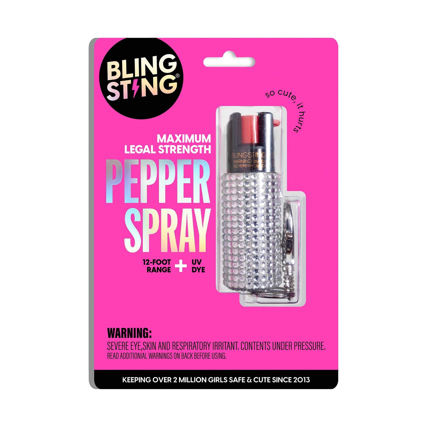 BLINGSTING - Pepper Spray | Silver Rhinestone