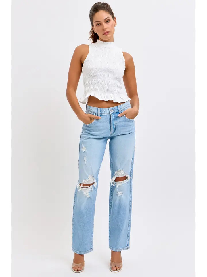 Dakota Mid Rise Dad Jeans