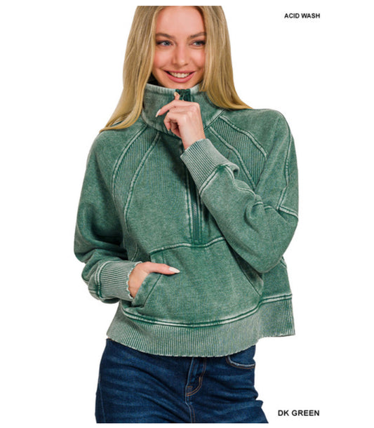 Pinnsley Pullover In Dark Green