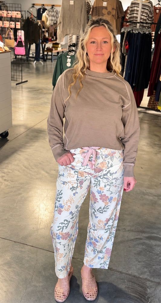 Kallie Pigment Pullover in Cocoa