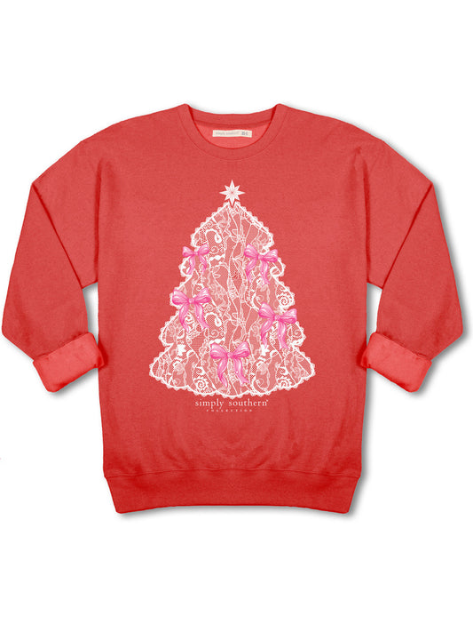 Simply Southern Lace Tree Crew Final Sale