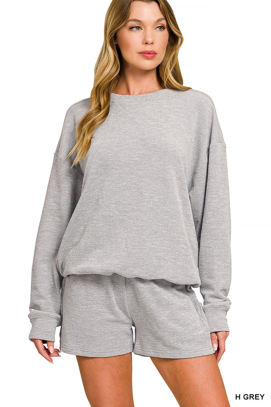 Kimari Two Piece Set in Heather Grey