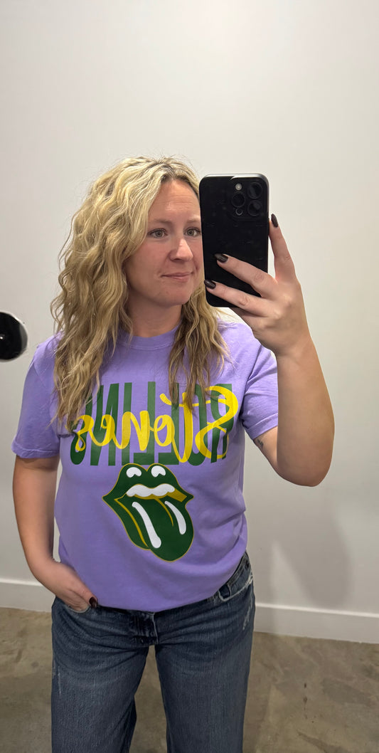 Rolling Stones Graphic Tee in Purple Final Sale