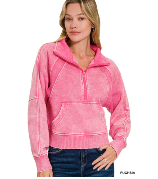 Pinnsley Pullover In Fuchsia