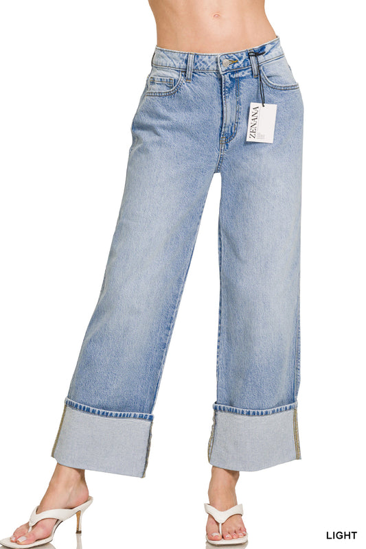 Cameryn Cuffed Wide Leg Denim FINAL SALE