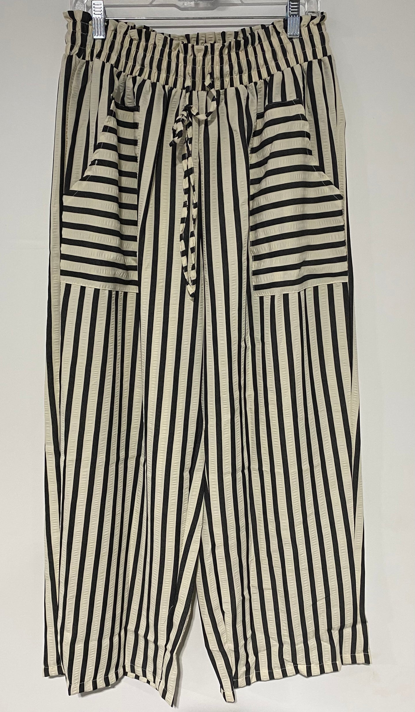 Black Striped Pant