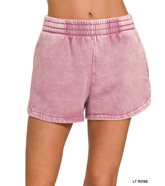 Allie Luxe Comfort Shorts in Winter Rose