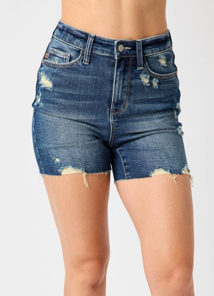 Jenni Dark Wash Midi Short