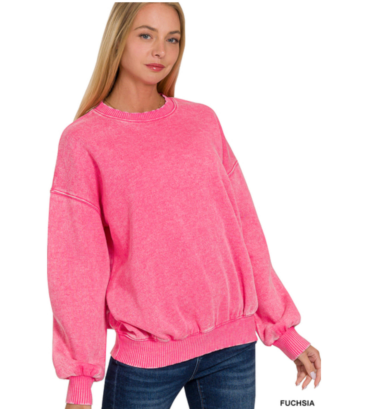 Elly Pullover in Fuchsia