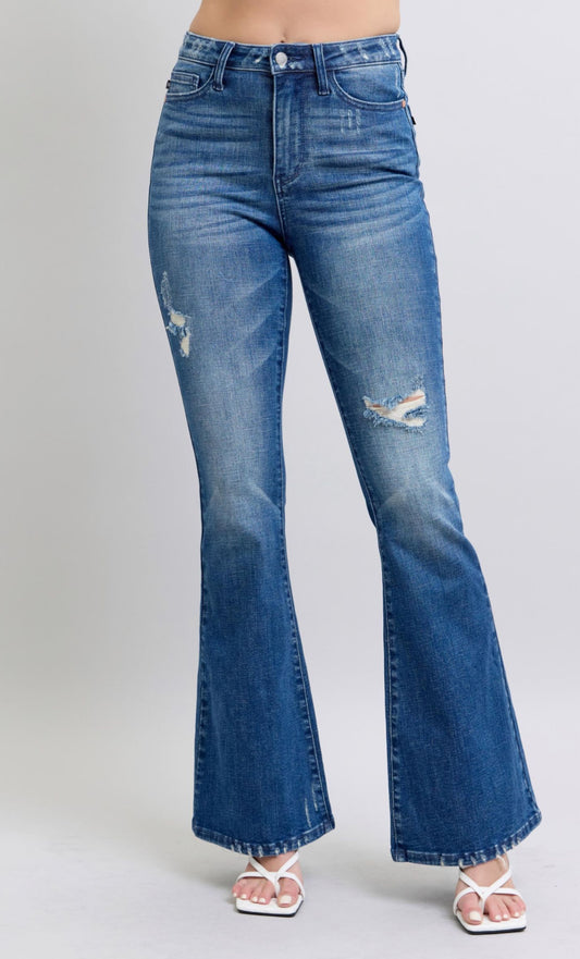 Journee Distressed Flares