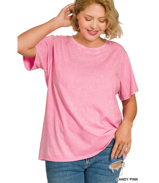 Lorna Acid Basic Tee Candy -Curvy
