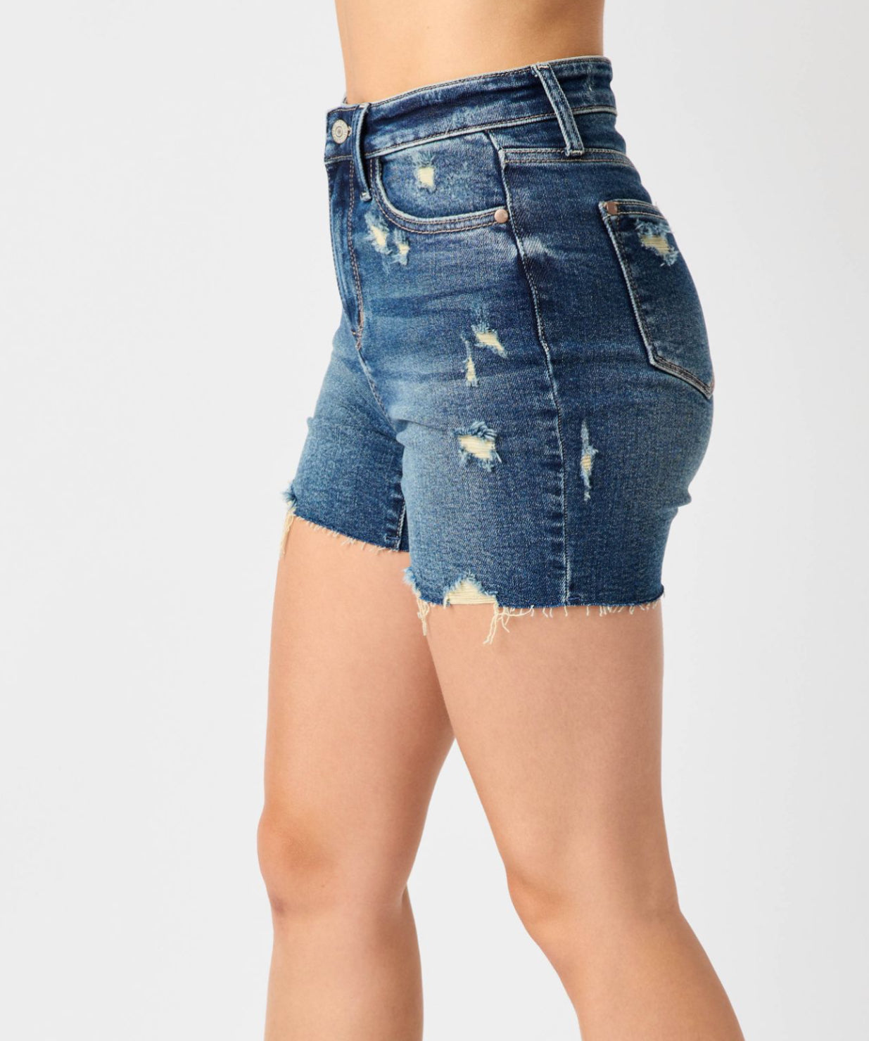 Jenni Dark Wash Midi Short