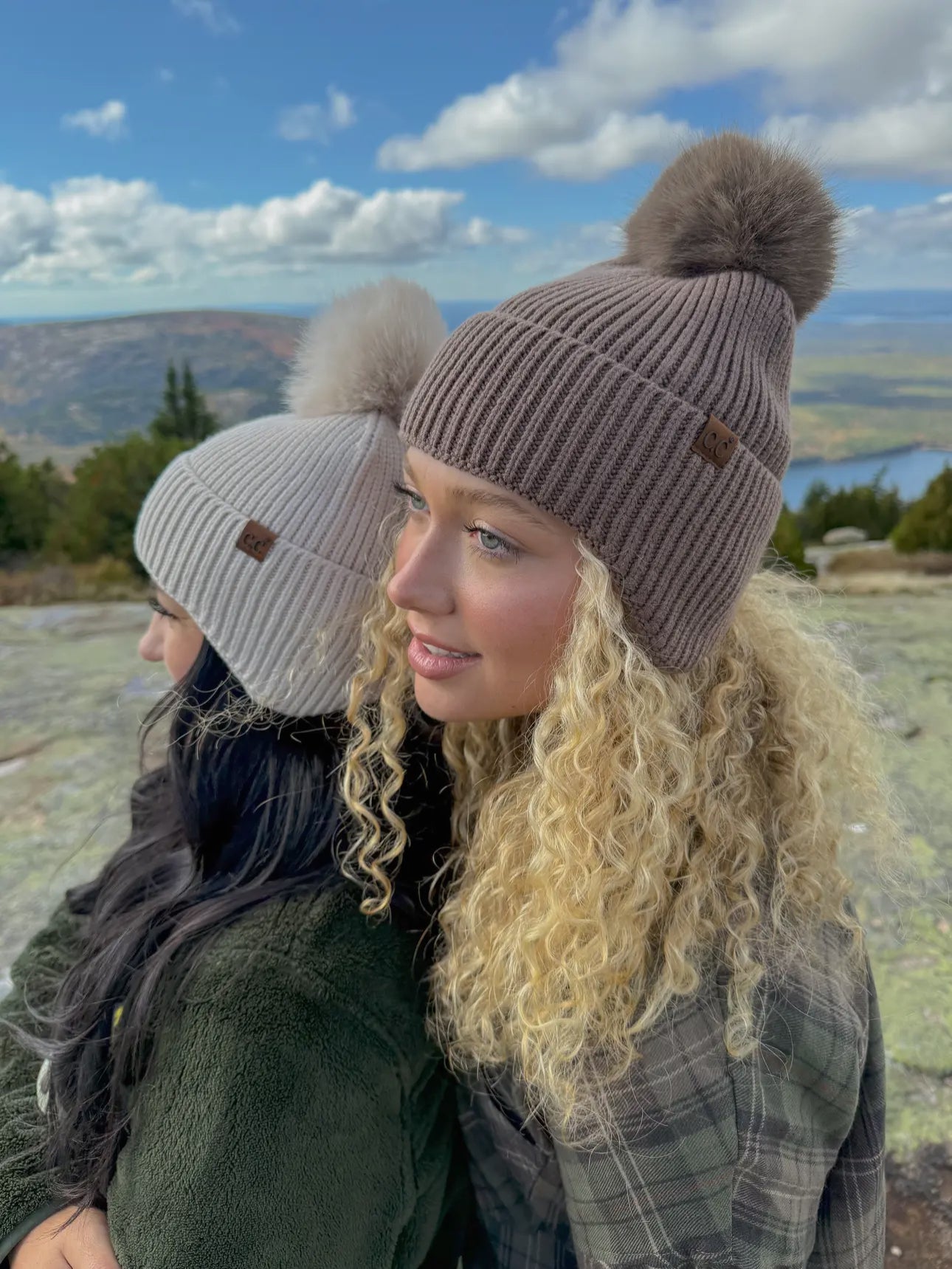 C.C EarCuff Pom Beanie