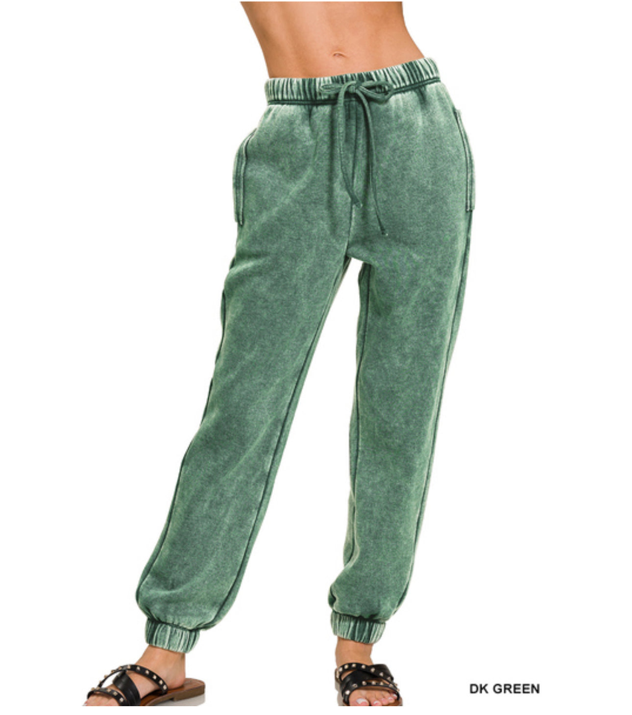 Riva Fleece Jogger in Dark Green