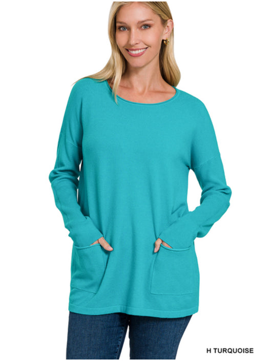 Polly Pocket Sweater in Turquoise