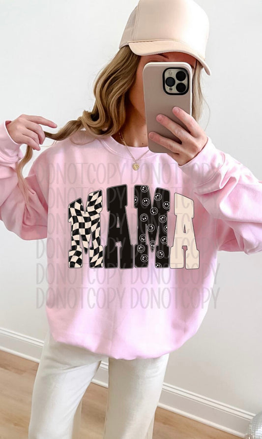 PRE-ORDER Design: Mama on Pink Crew