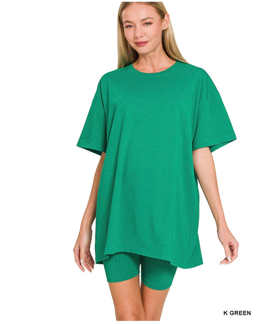 Biker Short Set Kelly Green
