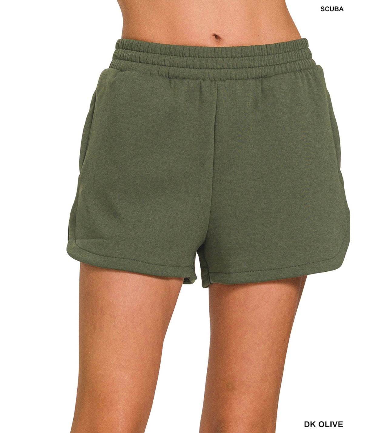 Scuba Shorts in Dark Olive
