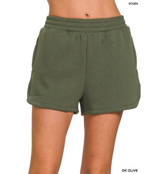 Scuba Shorts in Dark Olive