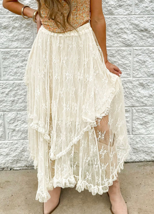 Lace Midi Skirt