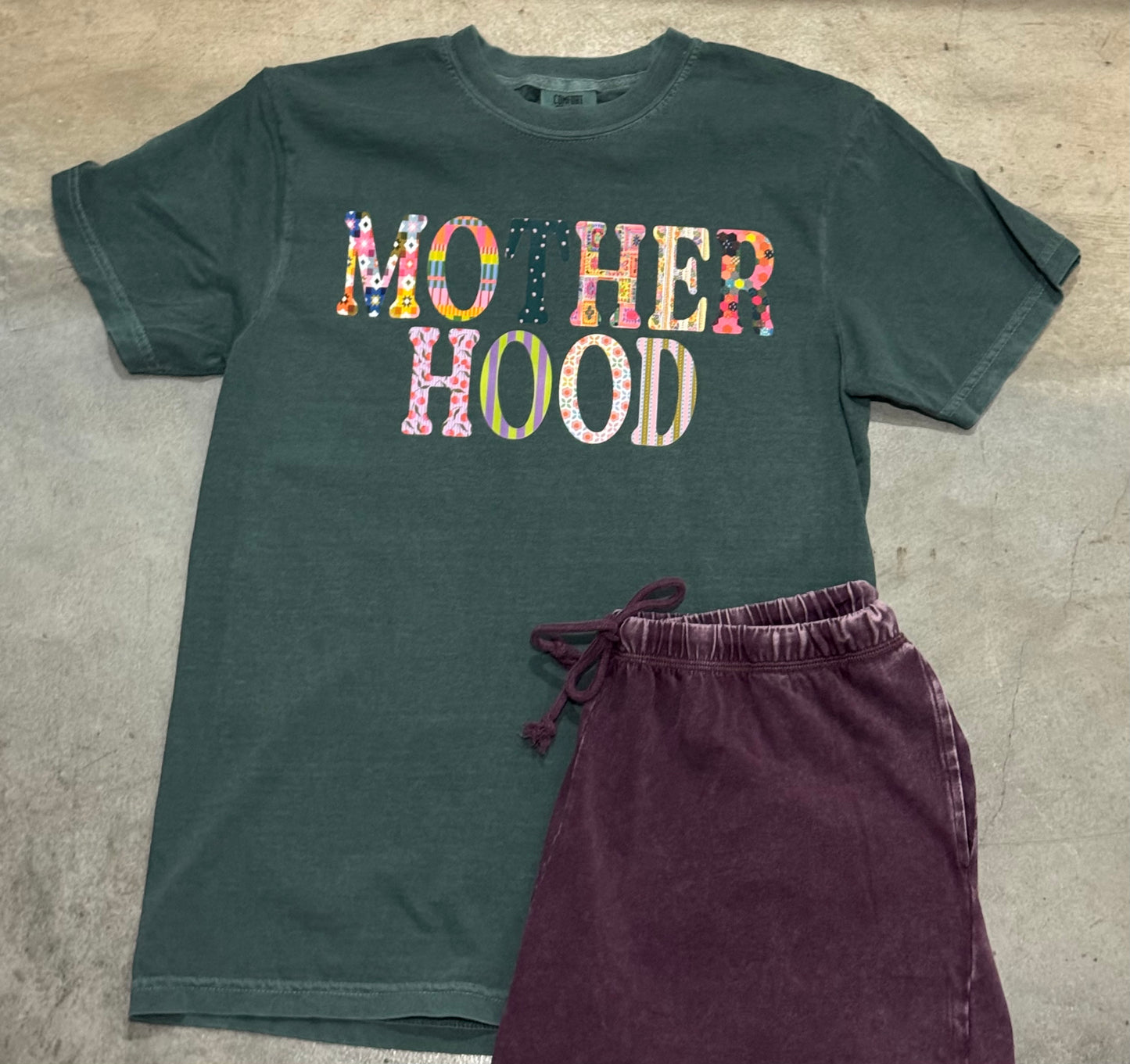 Motherhood Graphic Tee in Spruce