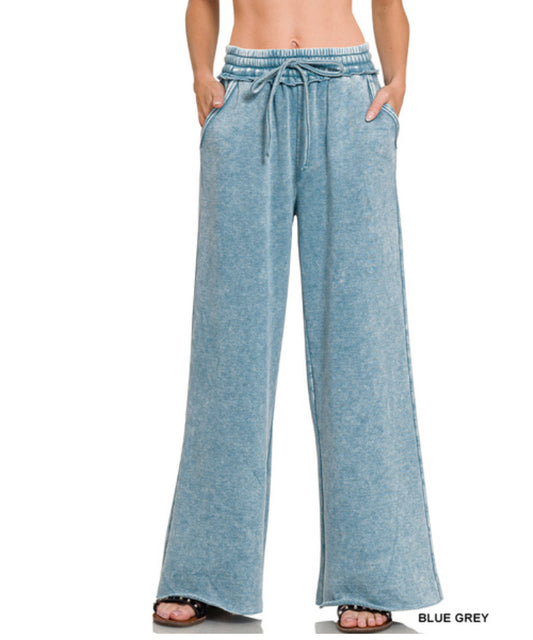 Everyday Fleece Sweat Flares in Blue Grey