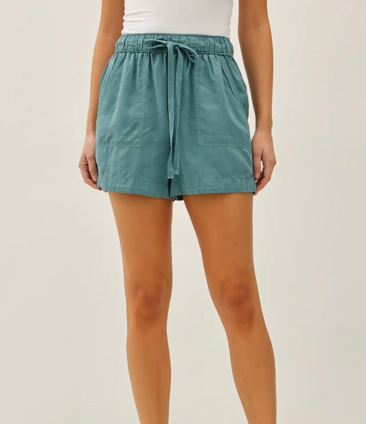 Lindsey Tencel Shorts in Sea Green