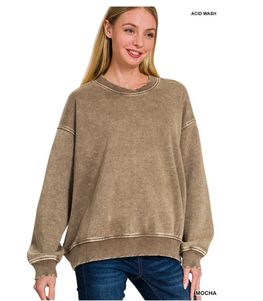 Elly Oversized Pullover in Mocha