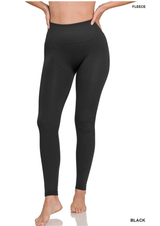 Ariana Stretch Lined Leggings in Black Final Sale