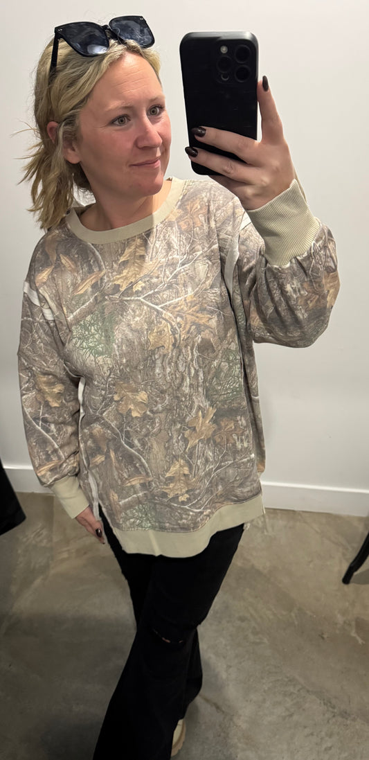 Camo Oversized Pullover