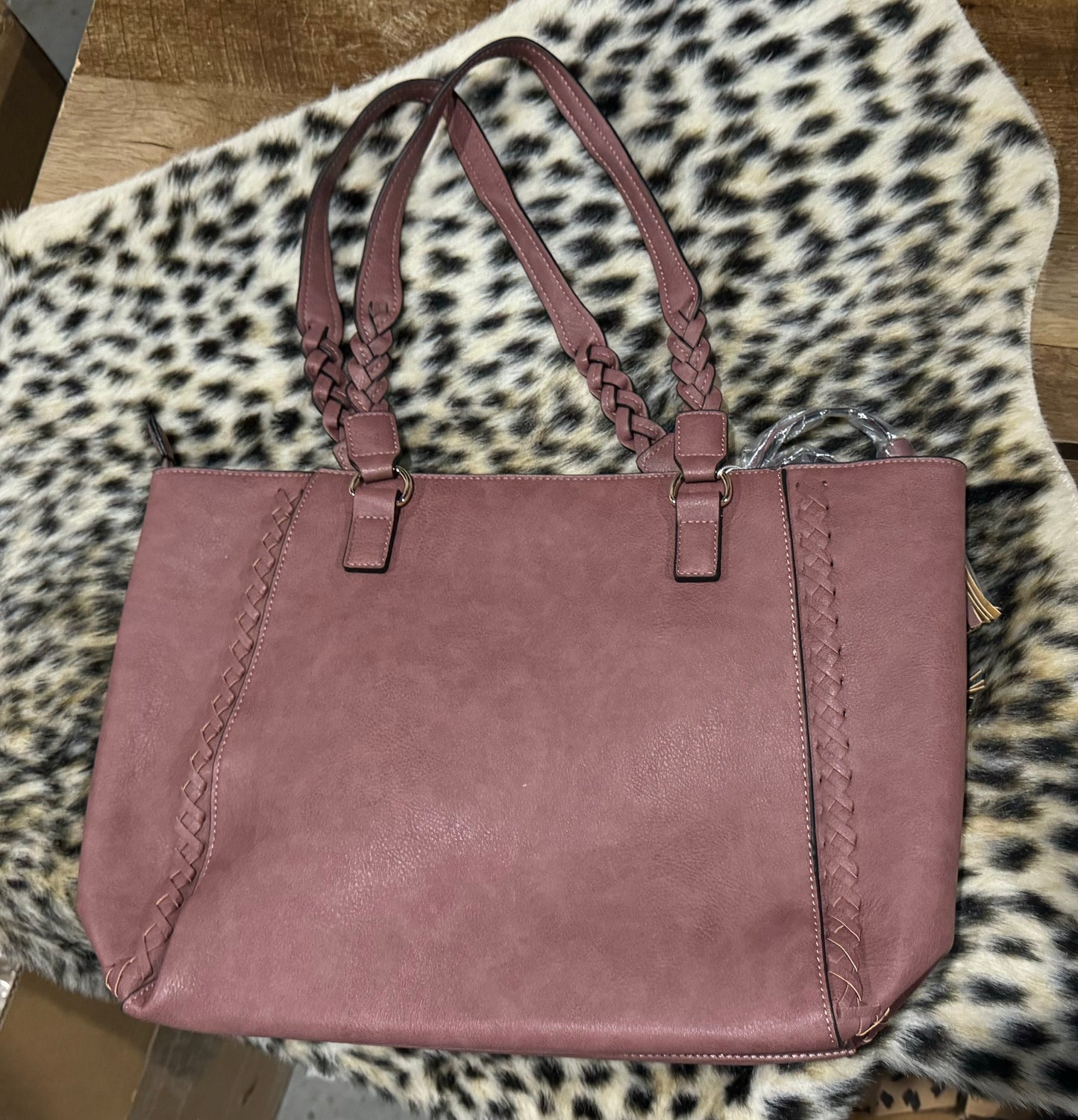 Lisa Structured Tote in Dark Mauve