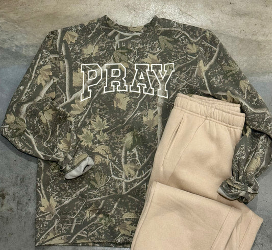 Pray Camo Crewneck Pullover