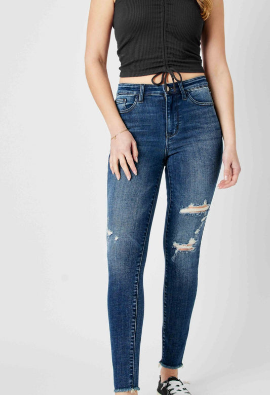 Jayda Curvy Distressed Skinny Jeans