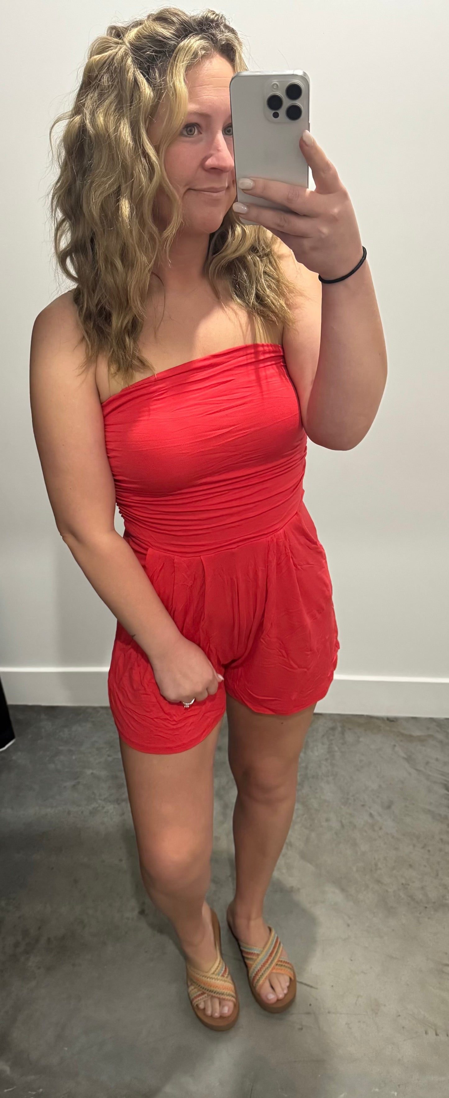 Kyli Romper in Cherry