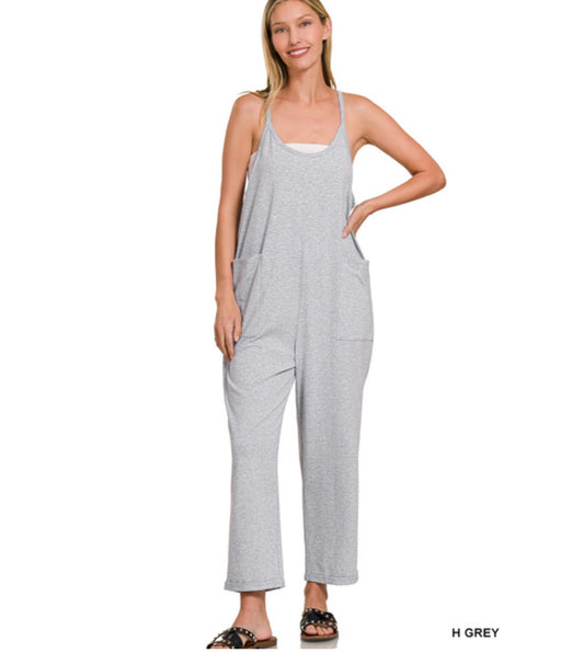 Teegan Jumpsuit in Heather Grey