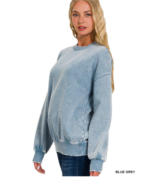 Elly Pullover in Blue Grey