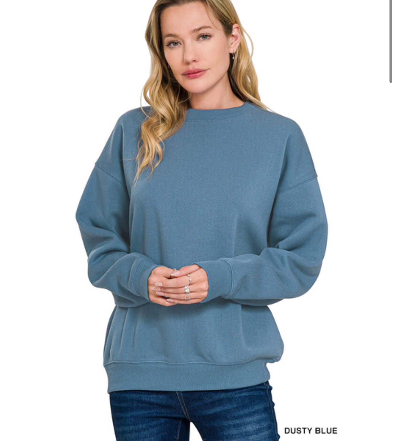 Scuba Relaxed Pullover In Blue Grey