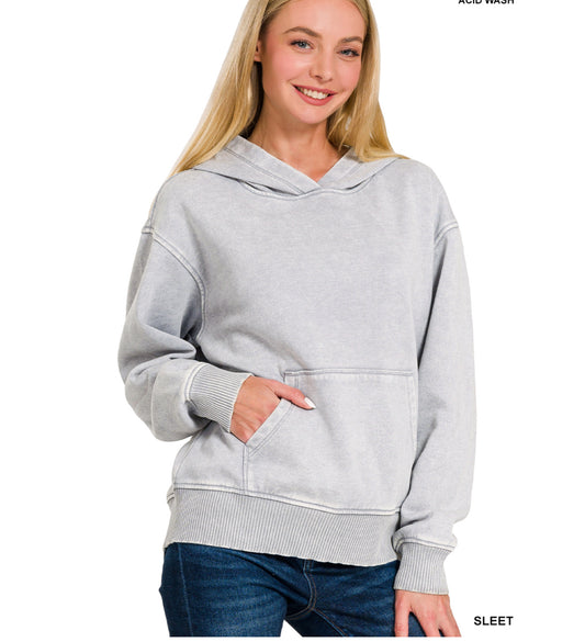 Laura Pullover Hoodie in Sleet