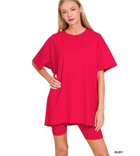 Biker Short Set Ruby