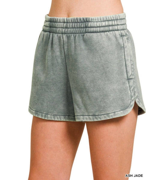 Allie Luxe Comfort Shorts in Ash Jade