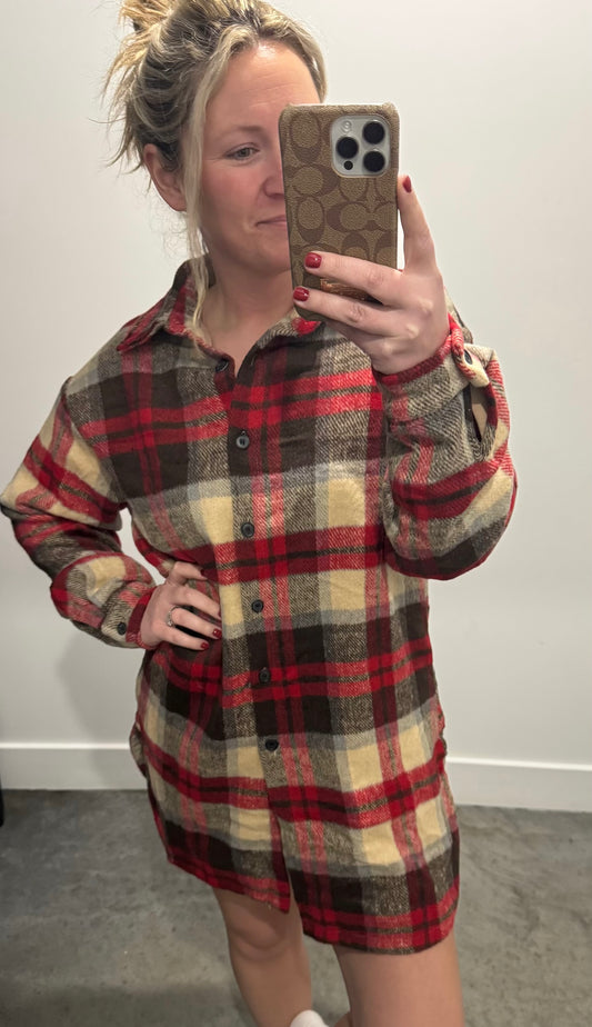 Mistletoe Ready Plaid Dress