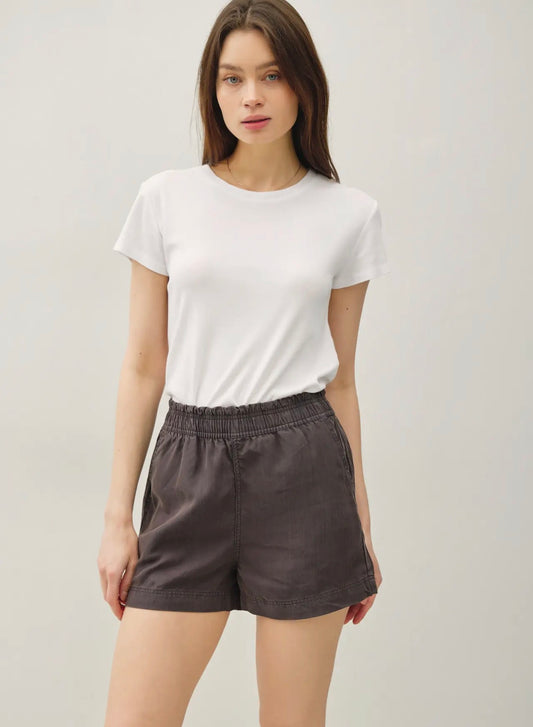 Gabby High Rise Shorts in Charcoal